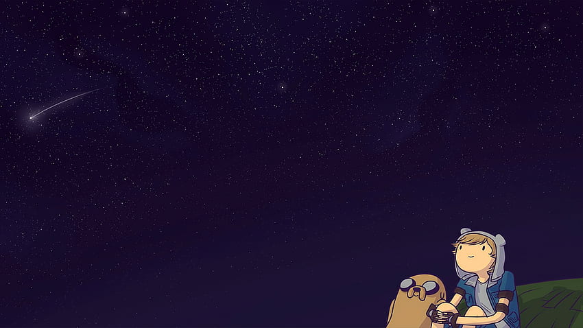 Finn and Jake Stars Night Sky Advent., Cartoon Stars HD wallpaper
