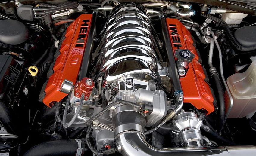 Muscle-Car-Motor, Turbo-Motor HD-Hintergrundbild