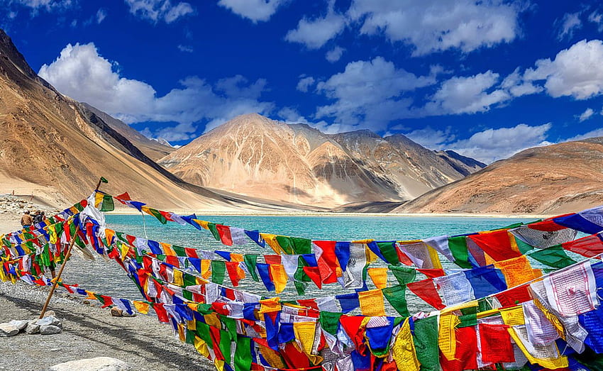 Leh Ladakh Nubra Vadisi Pangong Gölü - Pangong Tso HD duvar kağıdı