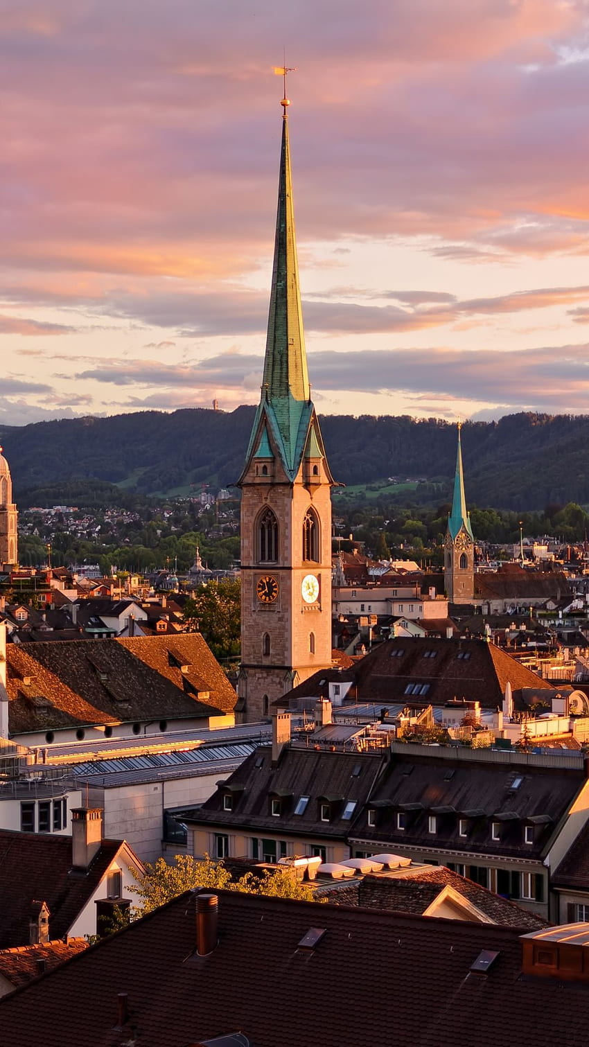 Zurich Switzerland Roofs Buildings Sky HD phone wallpaper