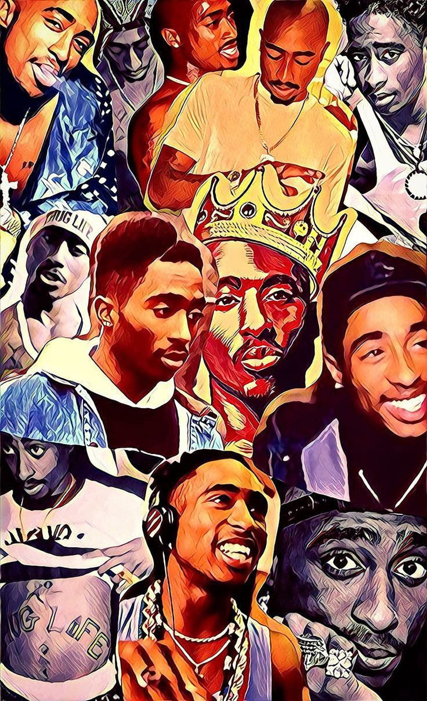 2PAC のアナ・シルバ。 Hip hop art, Hip hop poster, Art iphone, 80s Hip Hop HD電話の壁紙