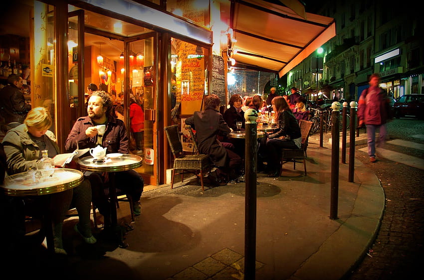 Cafe . Italy Cafe , Cafe and Paris Cafe, Night Cafe HD wallpaper