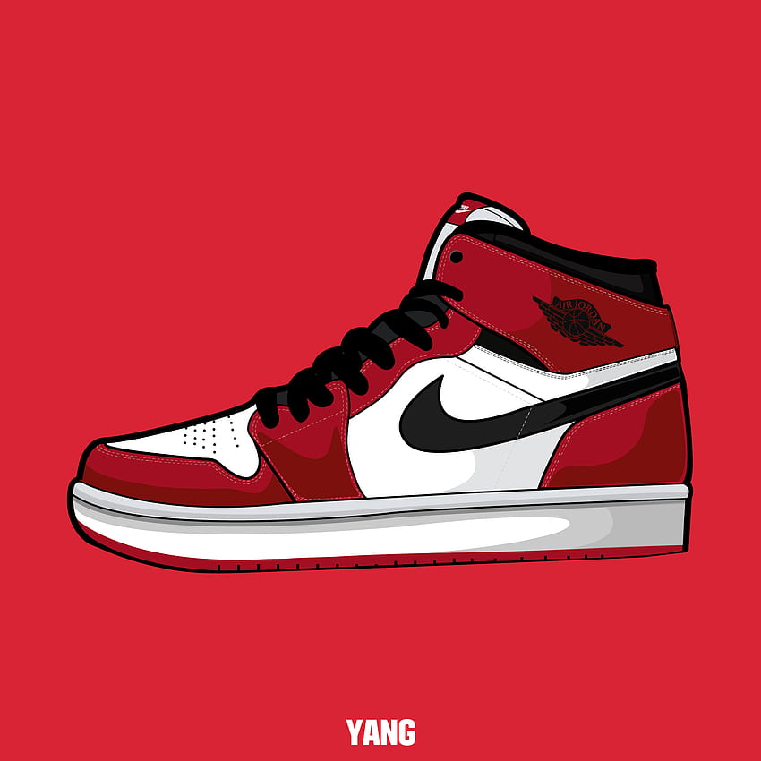 Czerwone buty Nike, czerwone buty Jordan Tapeta na telefon HD