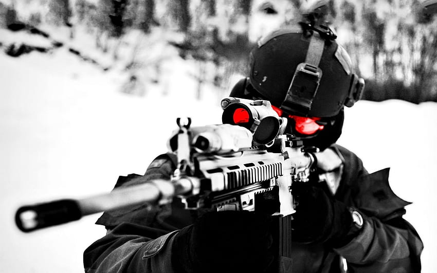 Special Ops - Top Special Ops Background - Military, Navy seal, Guns, Black Soldier Tapeta HD