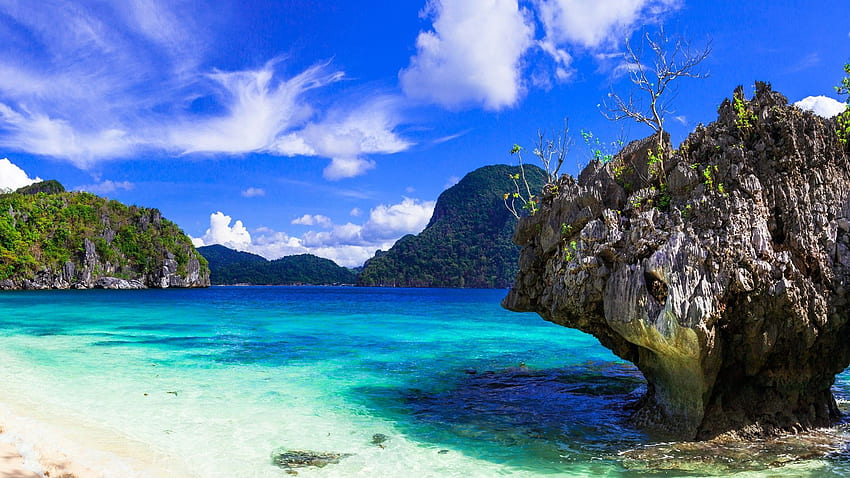 Incredibile bellezza selvaggia delle isole Filippine, Palawan, El Nido. Riflettori su Windows 10 Sfondo HD