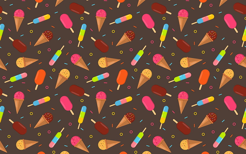 Pattern, sweet, summer, brown, dessert, texture, ice cream, vara, food HD wallpaper