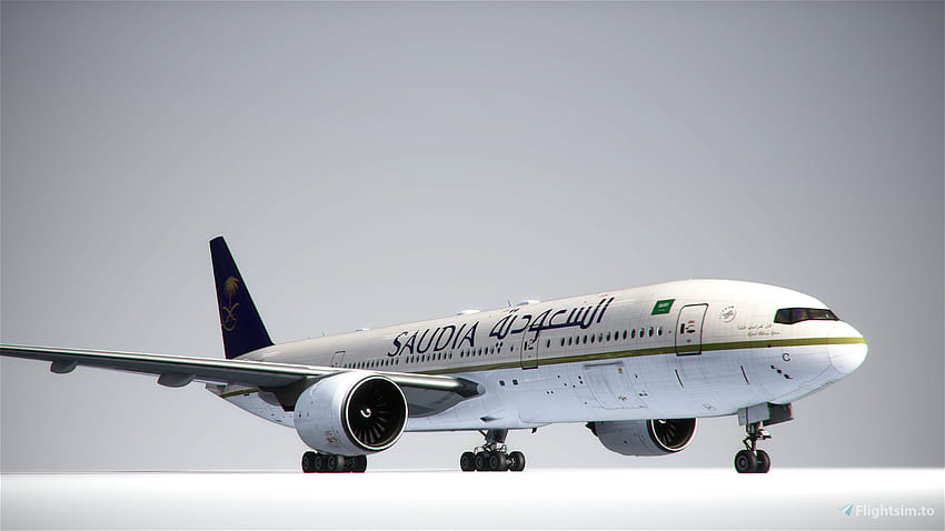 CS SAUDIE. 777 200ER. Simulateur de vol Microsoft , Saudia Airlines Fond d'écran HD