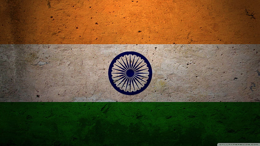 Drapeau grunge de l'Inde ❤ pour Ultra, emblème indien Fond d'écran HD
