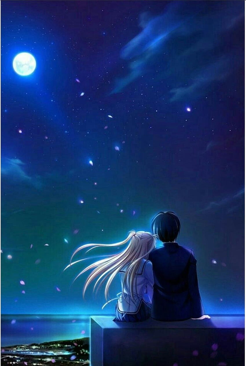 Hãy chiêm ngưỡng đôi tình nhân anime đêm đang tình tứ đứng trước vầng trăng lung linh. Họ giữ chặt tay nhau và nhìn nhau bằng ánh mắt sâu thẳm đầy tình yêu. Họ là biểu tượng cho một tình yêu mãnh liệt và lãng mạn. Nhấn vào hình ảnh để tận hưởng thêm khoảnh khắc này.