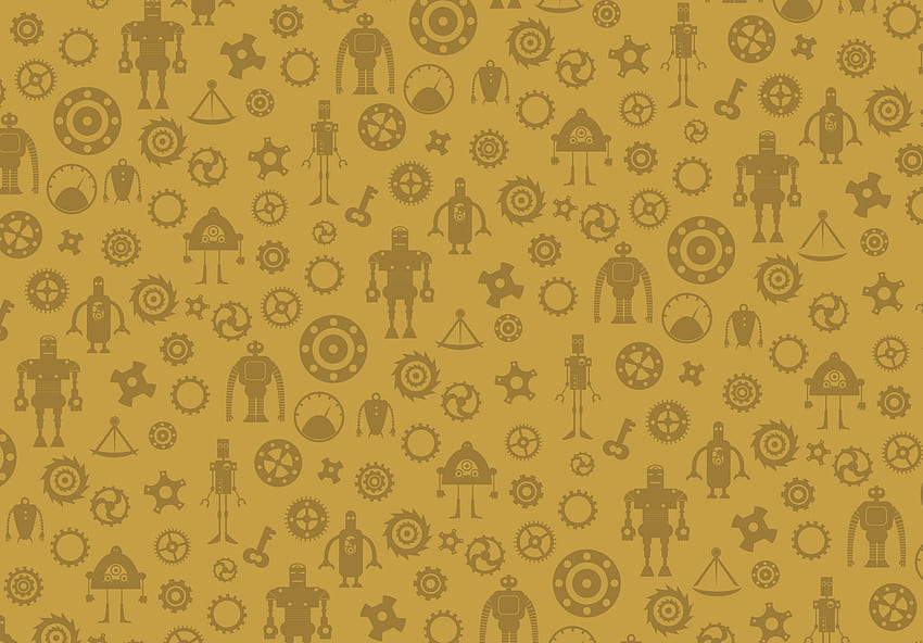 Pattern and Surface Design – Sean Twiddy's Bughaus Productions, Robot Pattern HD wallpaper