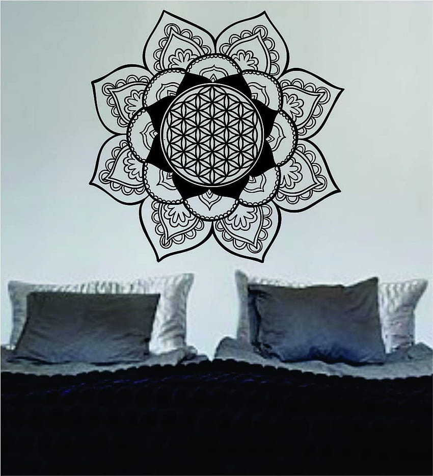 Mandala Flower of Life Version 3 Sacred Geometry Art Wall Decal Sticker Buddha Absolute Brahman Hindu : Tools & Home Improvement HD phone wallpaper