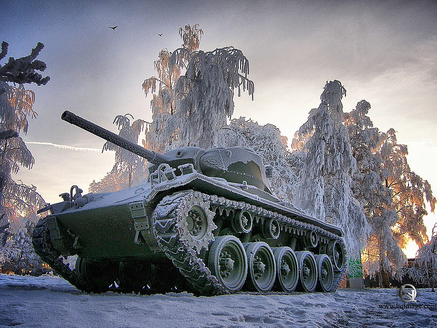 Tank, military, snow, vehicle, weapon HD wallpaper