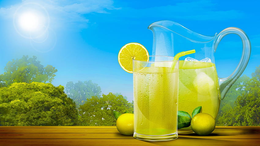 Лимонада . Лимонаден сок, лимонада и лимонада Jolteon, лимонов сок HD тапет