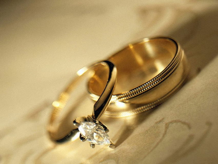 Ehering, goldener Ring HD-Hintergrundbild