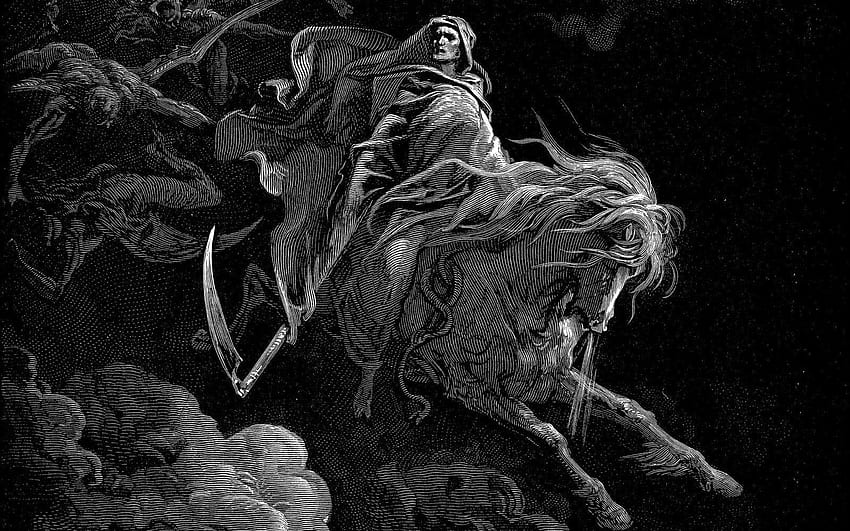 Tod auf dem fahlen Pferd - Gustave Doré () : HD-Hintergrundbild