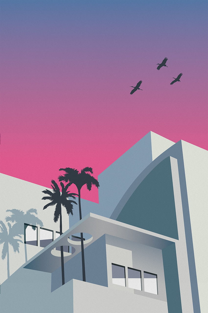 Cetak Seni Miami Nice oleh WeeBirdDesign. Miami art deco, poster Art deco, poster Art deco wallpaper ponsel HD