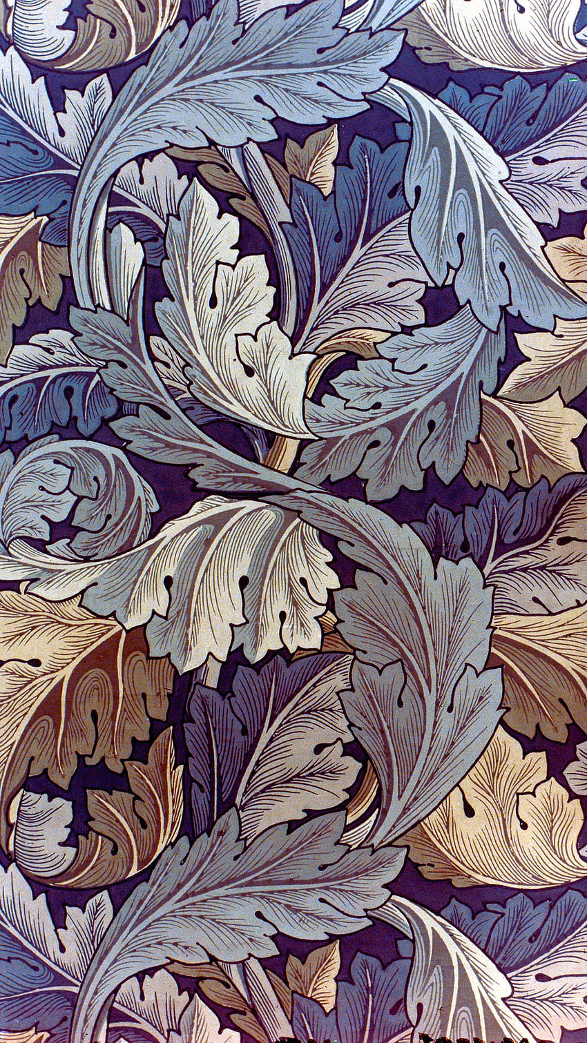 William Morris, Foglie, disegno Sfondo del telefono HD