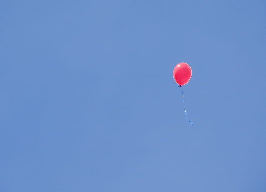 Minimalismus, Himmel, Flug, Ballon, einsam, allein HD-Hintergrundbild