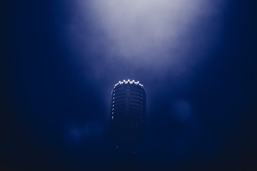 graphy per microfono da palco in condizioni di scarsa illuminazione - Musica, Micro vintage Sfondo HD