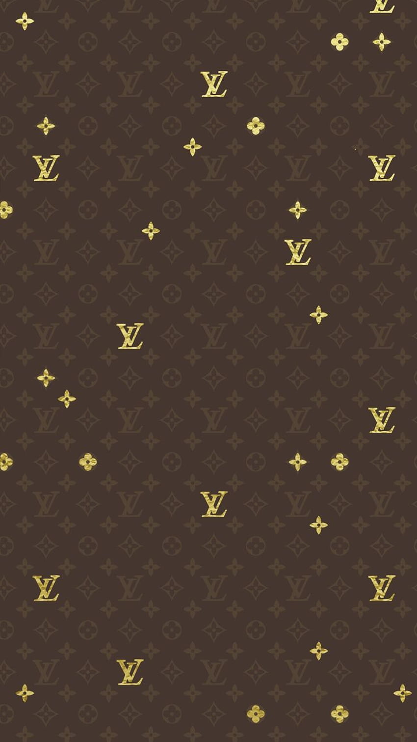 Gold Louis Vuitton iPhone Wallpaper