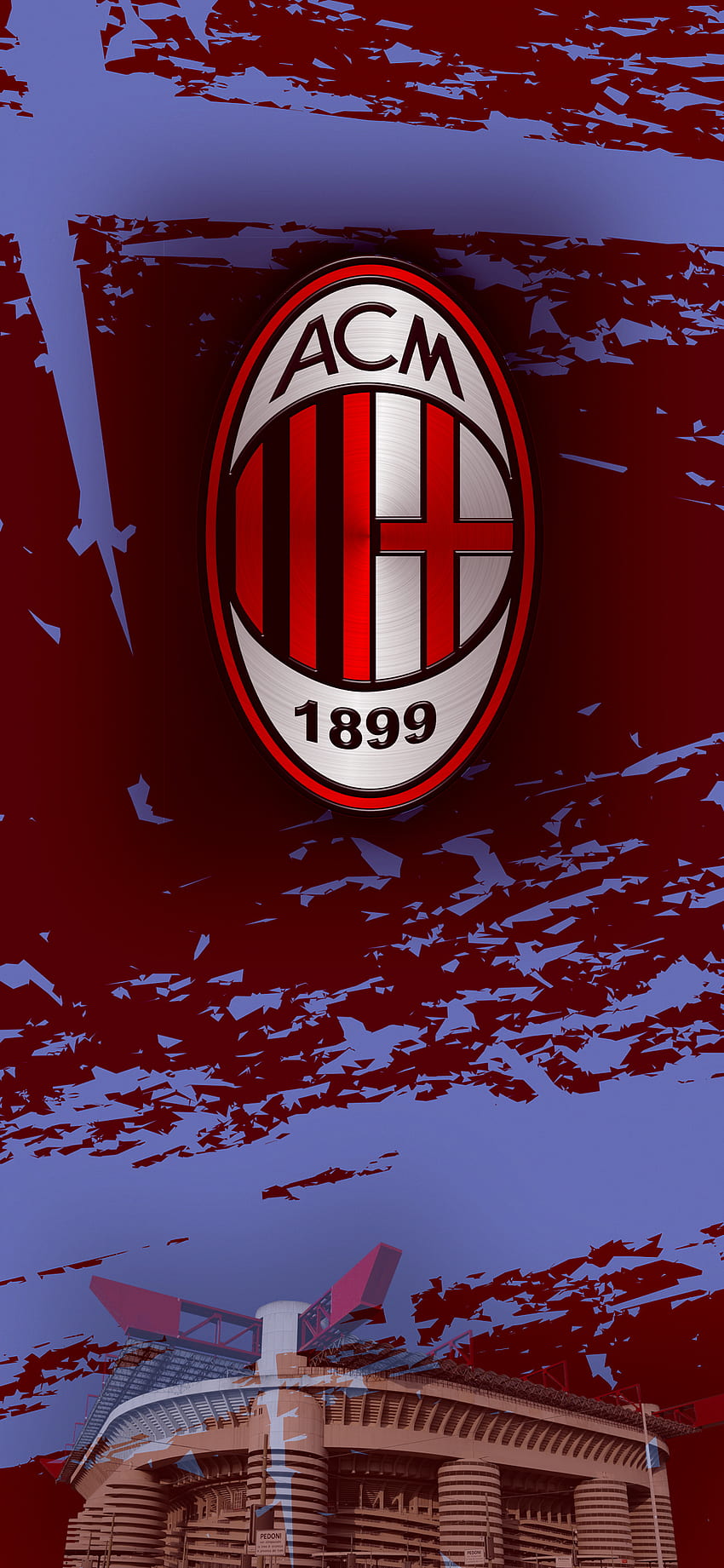 AC Milan, 1899, red, san siro, acm, sport, italy HD phone wallpaper