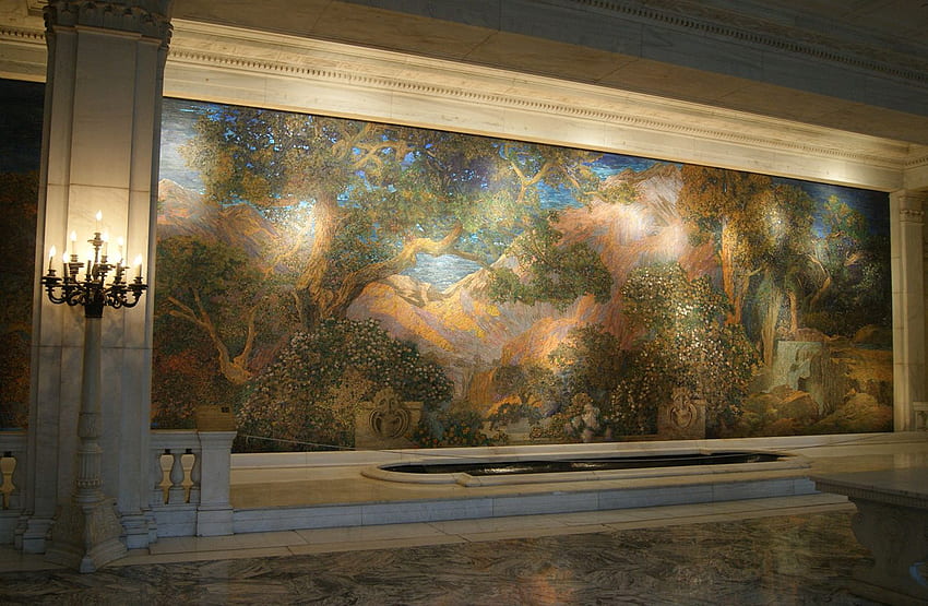 The Dream Garden - Association for Public Art, Maxfield Parrish HD wallpaper