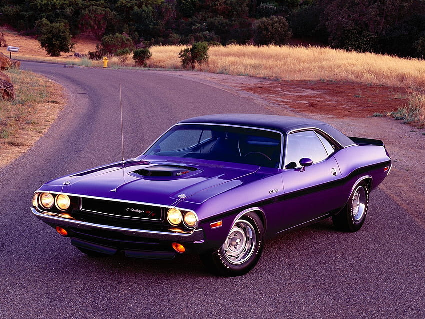 Purple Classic Car Hq Background Old Dodge Muscle Cars Hd Wallpaper Pxfuel