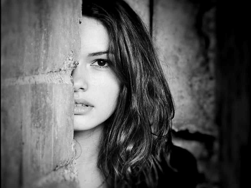 All You Need, face, woman, portrait, black and white HD wallpaper