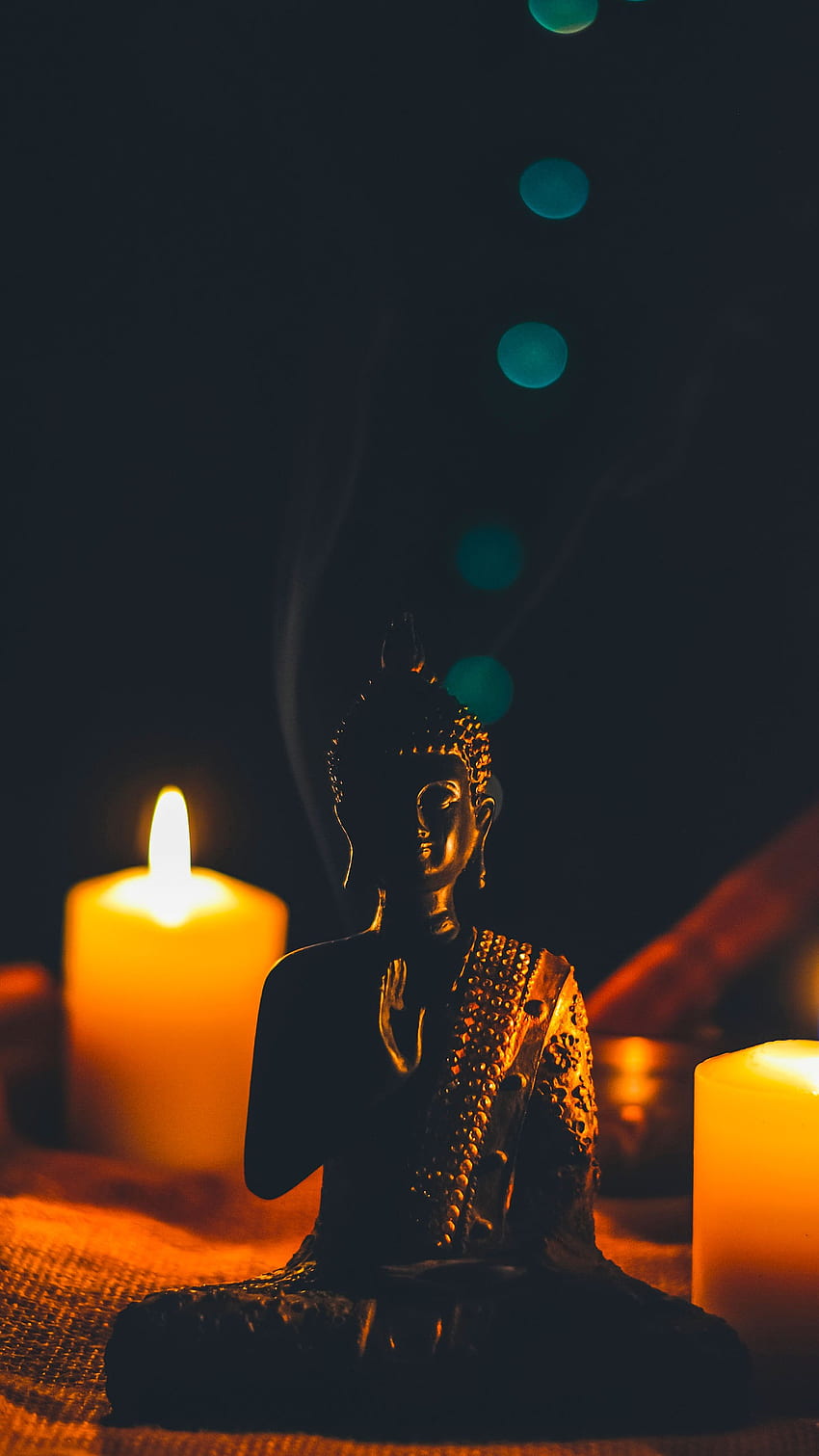 주 부처님, 촛불 HD 전화 배경 화면