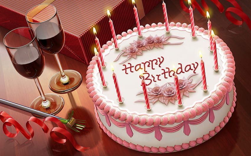 케이크와 함께 생일 축하합니다 고품질 투명 PNG 클립 아트, 귀여운 Birtay 케이크 HD 월페이퍼