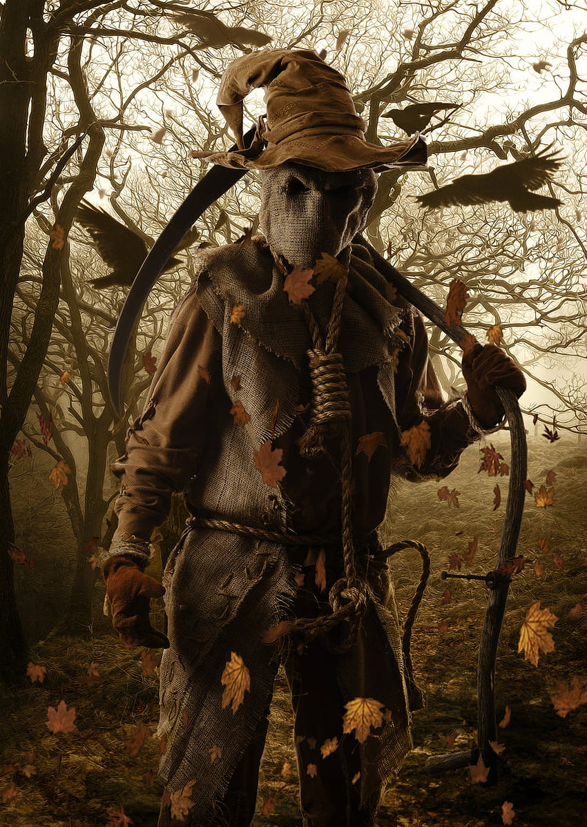 Scarecrow Physiology, Scary Scarecrow HD phone wallpaper