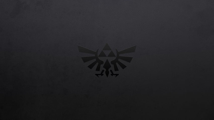 Logotipo oscuro de Zelda Triforce Nintendo. juegos., Minimal Zelda fondo de pantalla