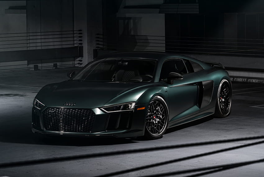 Porão, verde escuro, Audi R8 papel de parede HD