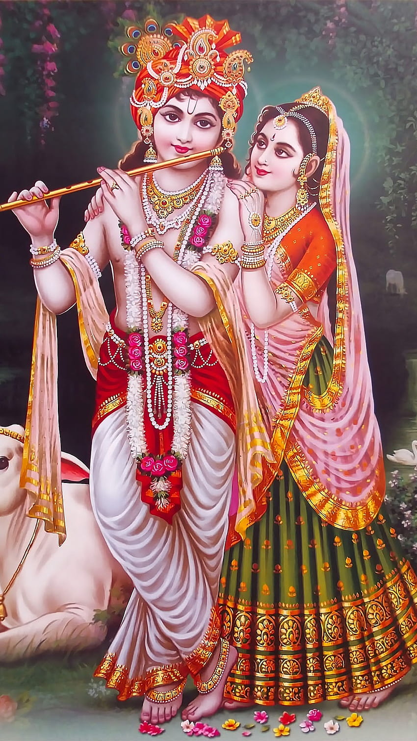 Radha Krishna, Radha, Krishna, Cinta, Kanha, Murlidhar wallpaper ponsel HD