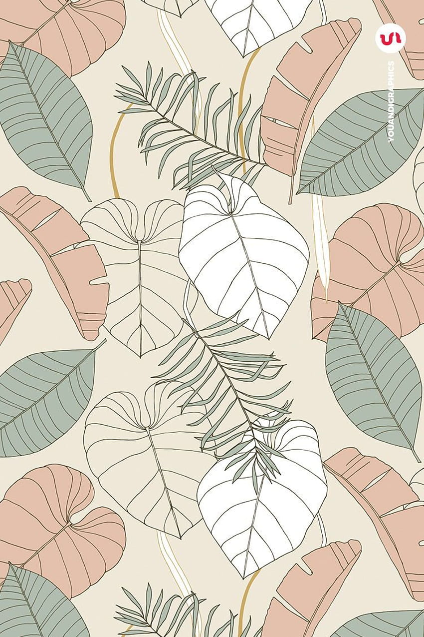 Big Leaves - Tropical Patterns. Phone patterns, iPhone pattern, Aesthetic iphone, Abstract Leaf HD phone wallpaper