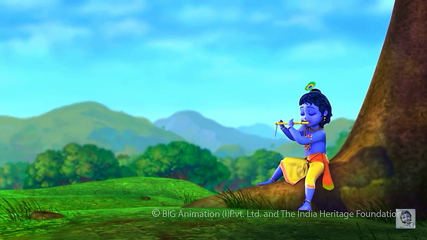 Little Krishna In Blue Background HD Krishna Wallpapers | HD Wallpapers |  ID #60255