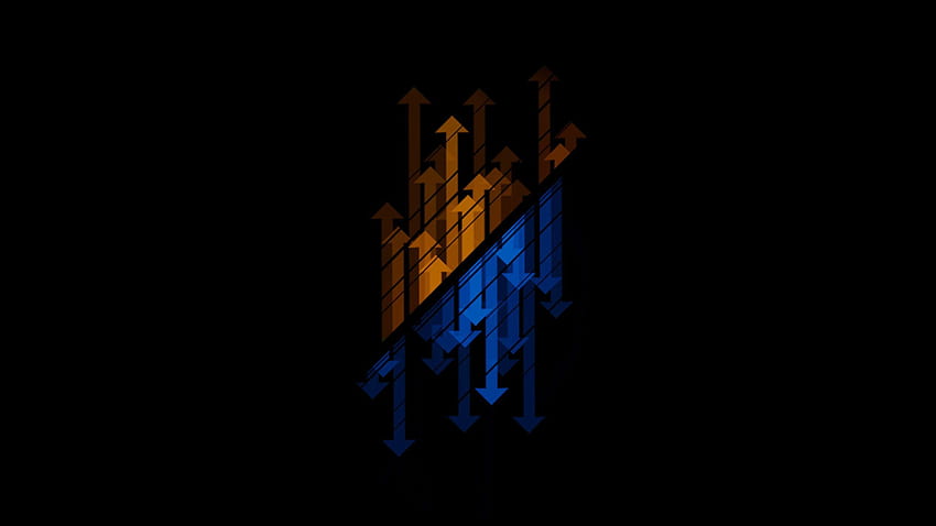 Blue And Brown Arrows With Black Background Black Aesthetic . HD wallpaper