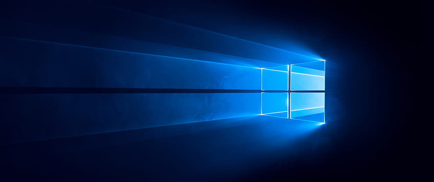 Windows 10、暗い、青色の背景、、、、テクノロジー、Windows 10 白 高画質の壁紙