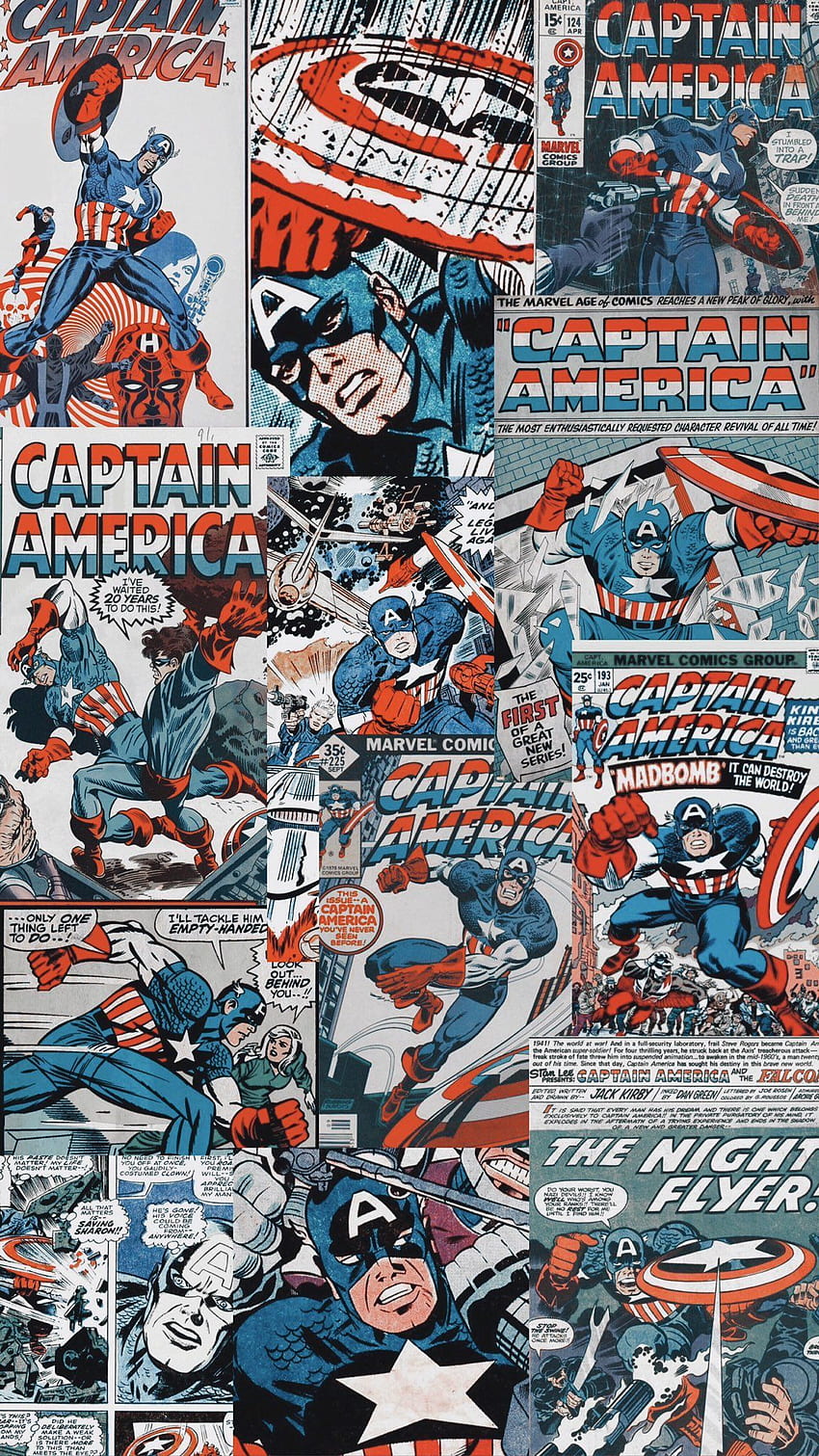 Heros en Twitter en 2020. Marvel comics , Marvel comics vintage, Marvel, Retro Captain America fondo de pantalla del teléfono