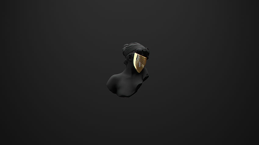 Can anyone turn the gold mask shown in this into red HD wallpaper