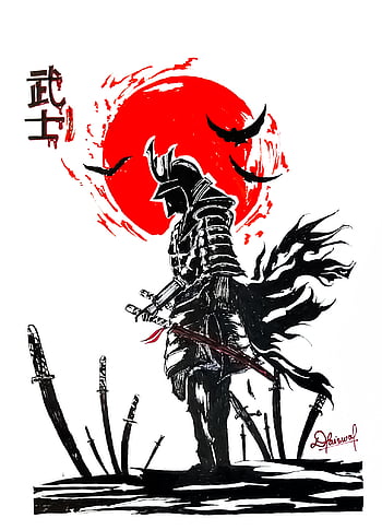 Samurai, raven, black HD wallpaper | Pxfuel