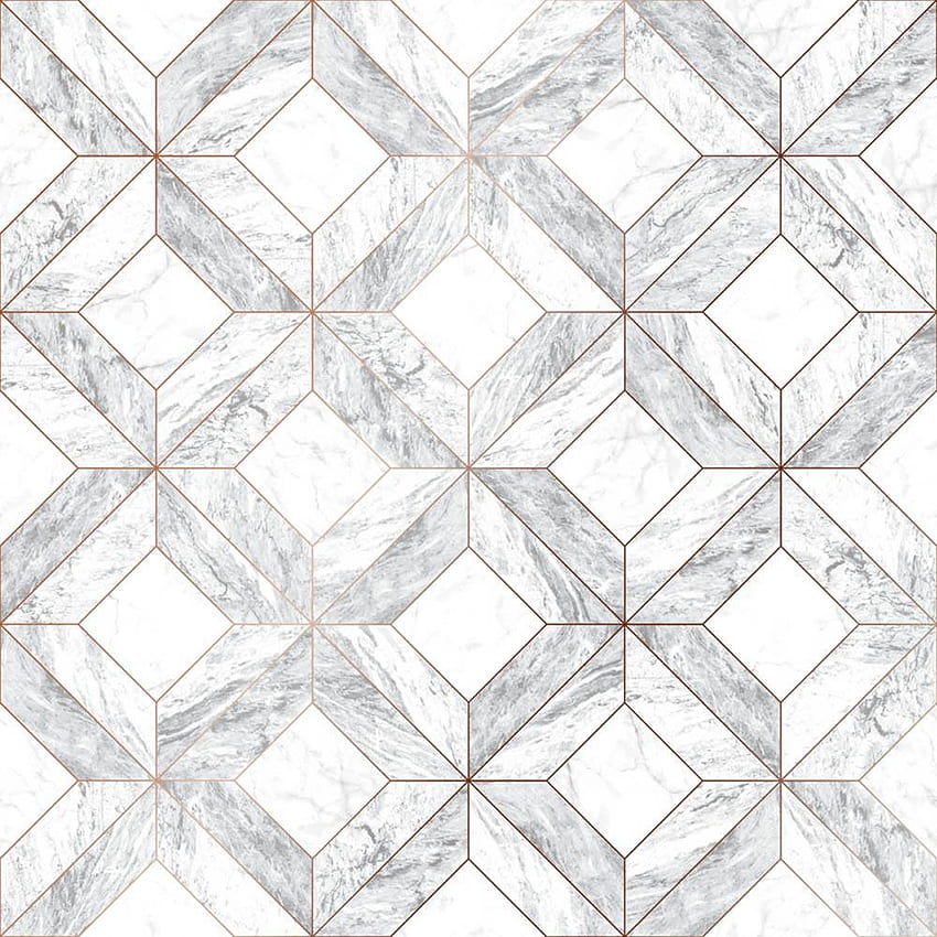 Graham & Brown Marble Marquetry White, Gray and Rose Gold, Black White and Gold HD phone wallpaper