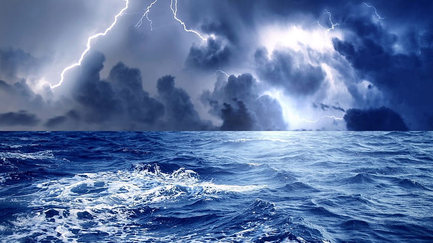 Bad weather at sea. Sea storm, Storm HD wallpaper