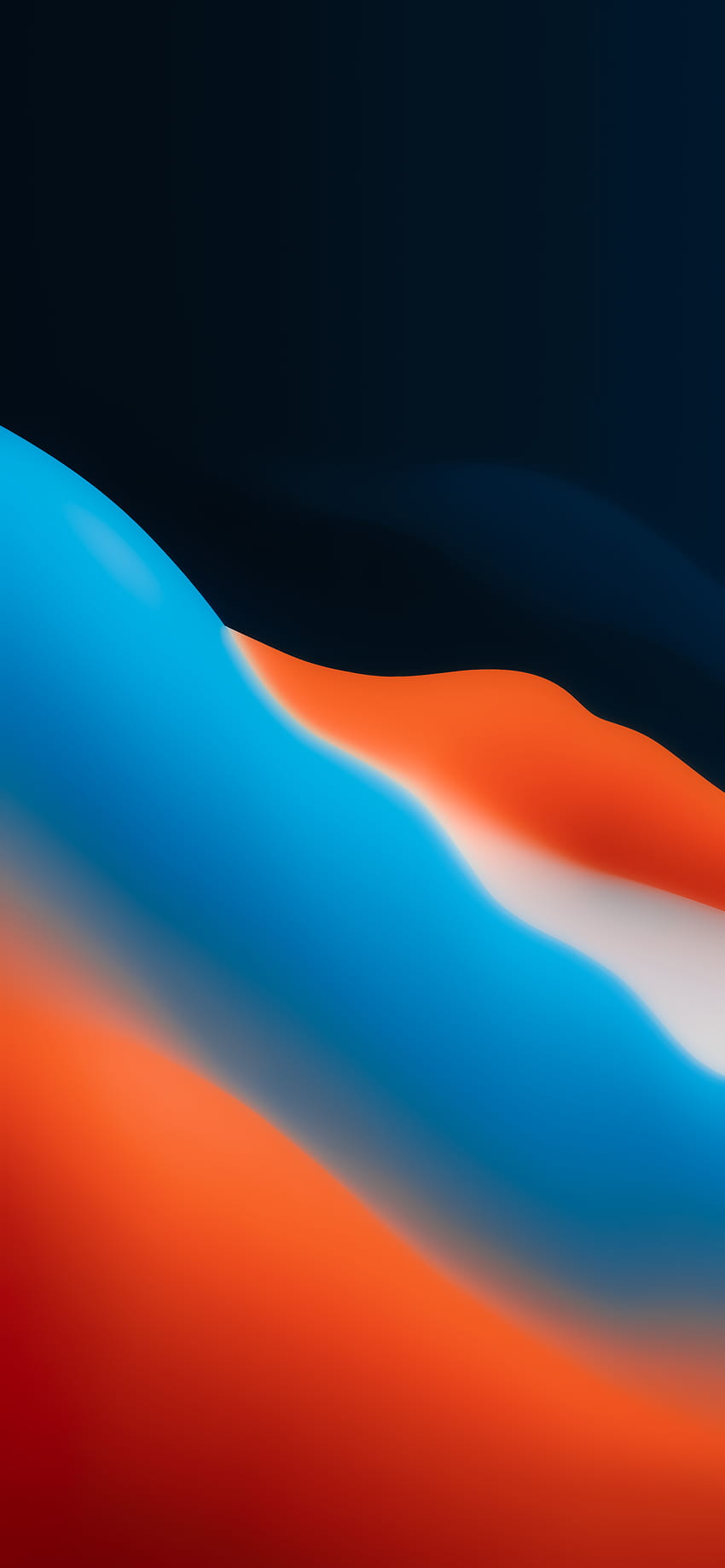 Big Sur Modd Oscuro. de inicio de iPhone, teléfono Android, abstracto, azul oscuro y naranja abstracto fondo de pantalla del teléfono