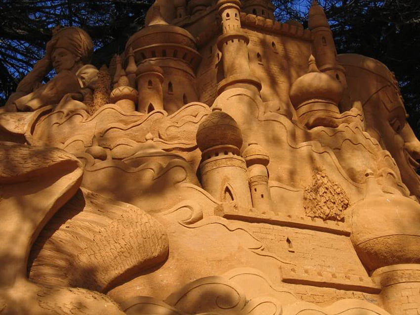 Sand Castle, figure, shape, sand, castle HD wallpaper