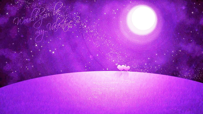 Happy Valentine's Day (14th February 2014) Lovely, Purple Valentine's Day HD wallpaper