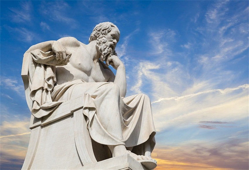 CSFOTO ft Фон за Статуя на Мислител Сократ .uk: Камера &, Мислителят HD тапет