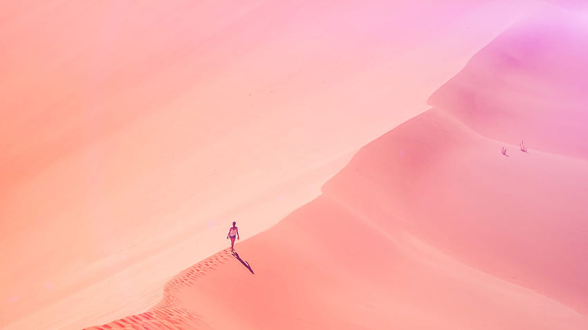 für seinen Laptop. Dessert minimal orange, Desert Pink HD-Hintergrundbild