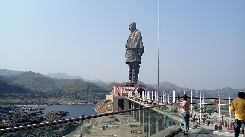 stock of Statue of Unity, worlds biggest statue HD wallpaper