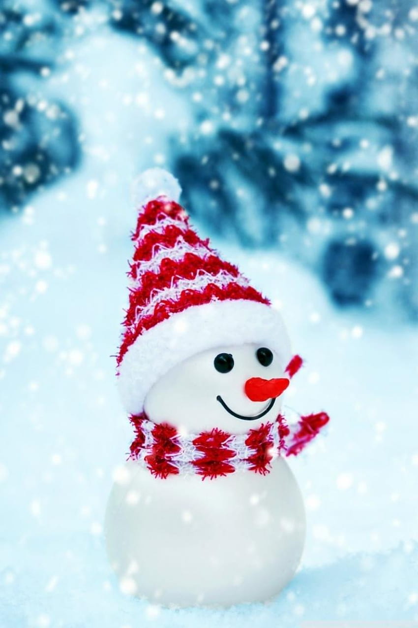Cute Kawaii Snowmen, Cute Snowman HD phone wallpaper